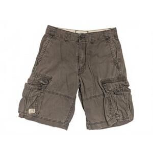 Levi Strauss Signature Authentics Gray Cotton Pocket Cargo Shorts Mens 32 32x11